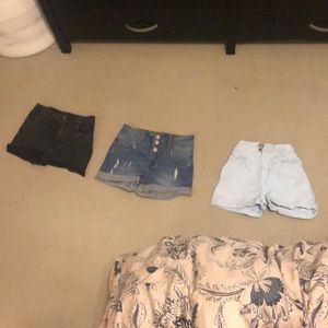 Three set denim shorts girls